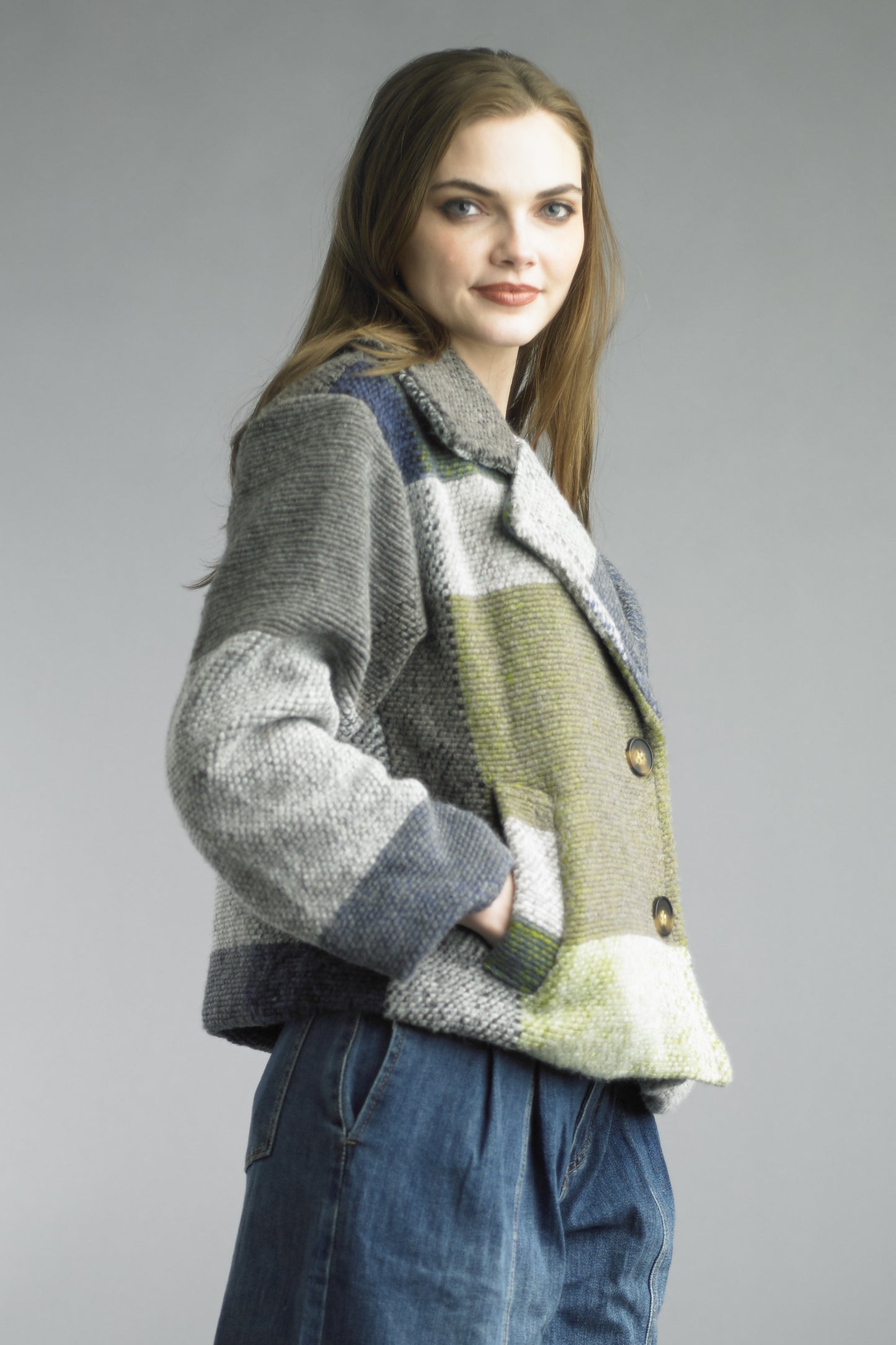 Tempo Paris Plaid Boucle Jacket