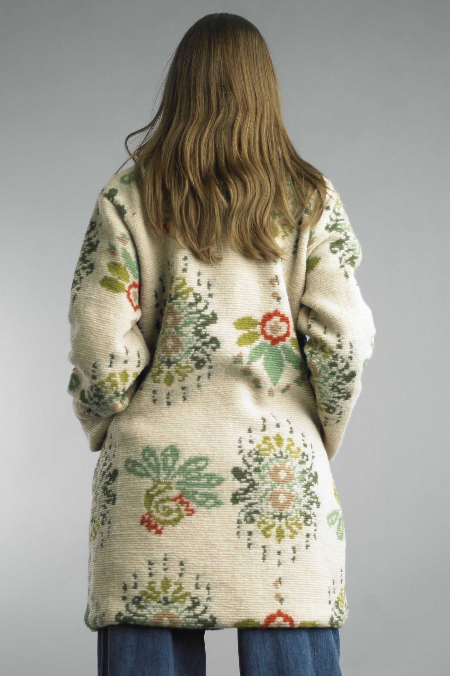 Tempo Paris Floral Boucle Coat
