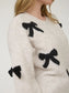 Mine LA Bow Pattern Long Sleeved Sweater
