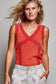 POL Lace Trim Fancy Tank Top