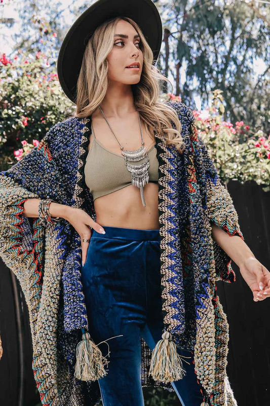 Colorful Crochet Pattern Ruana Sweater