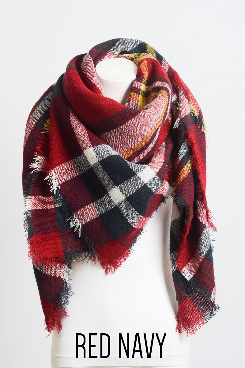 Classic Plaid Blanket Scarf