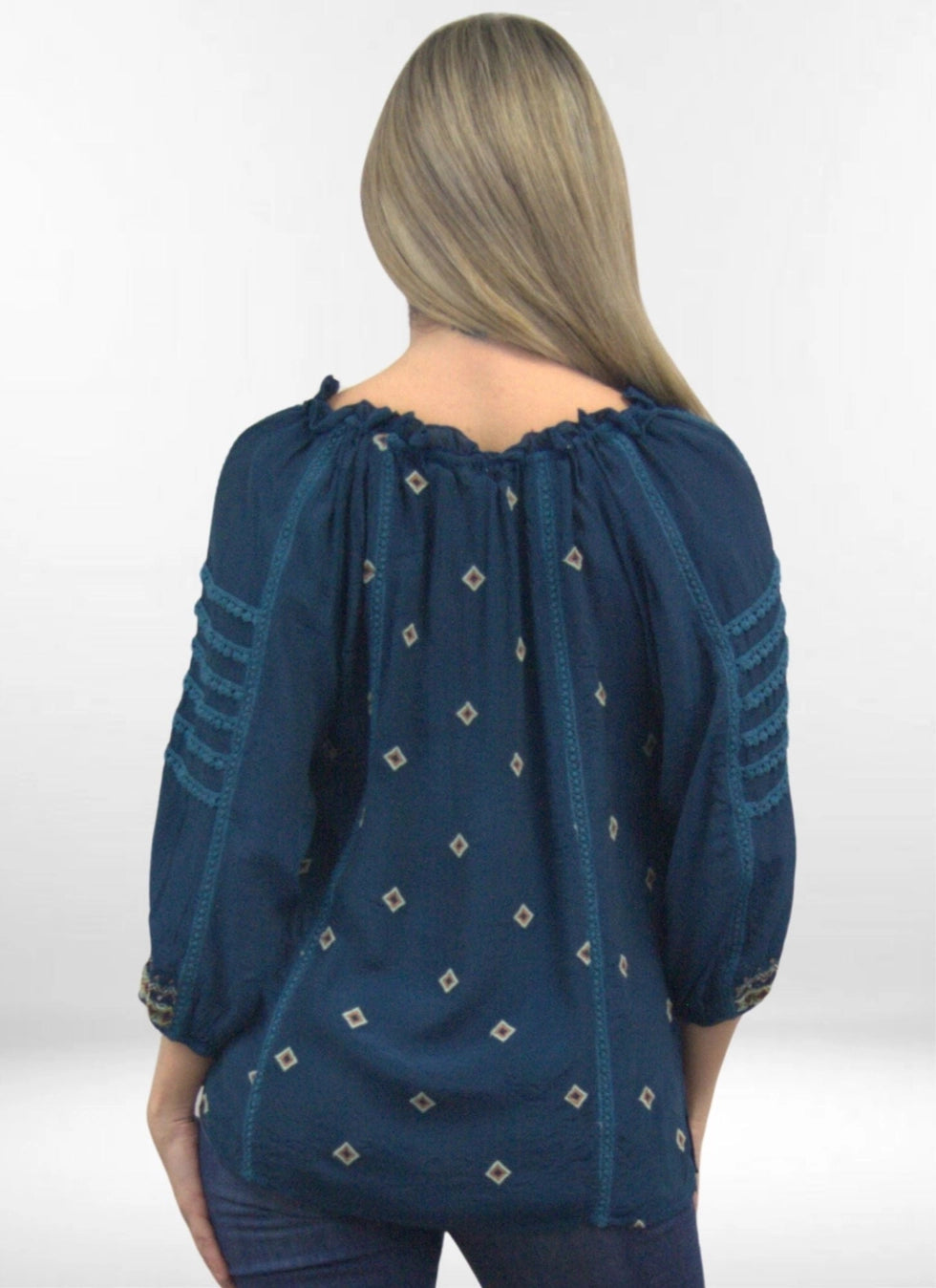 Caite & Kyla Teal Hazel Top