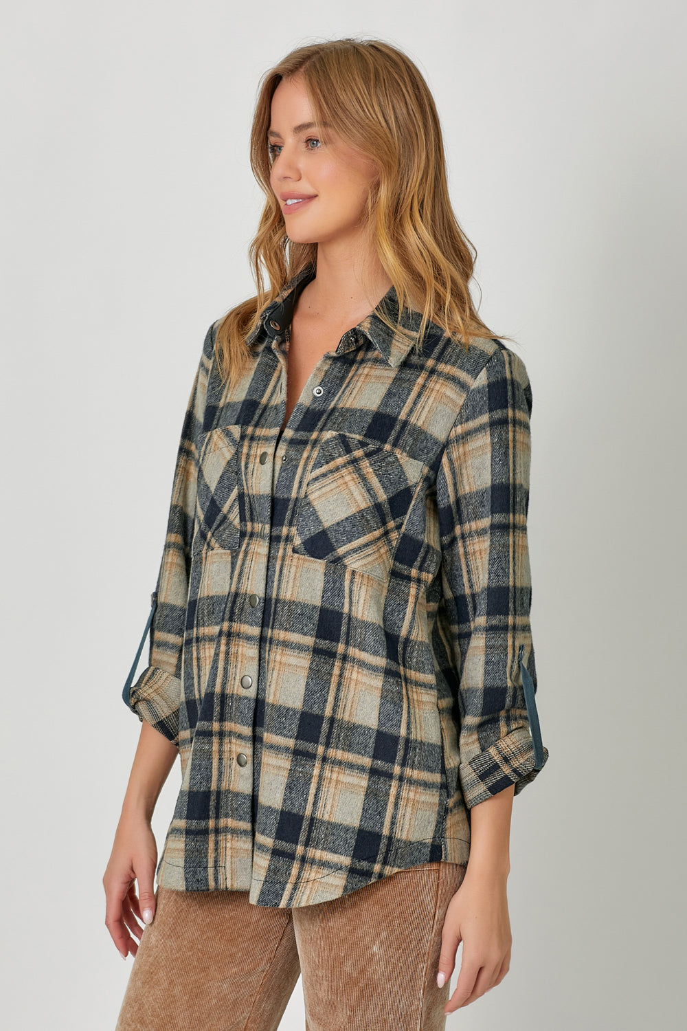 Mystree Fireside Plaid Shirt Jacket