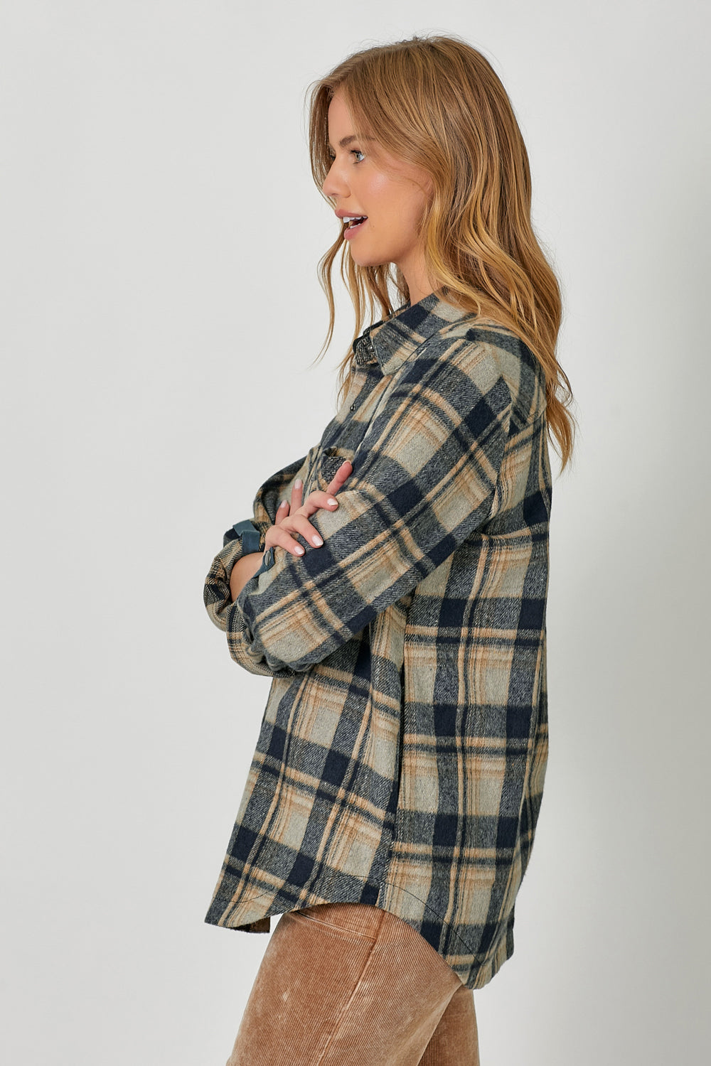 Mystree Fireside Plaid Shirt Jacket