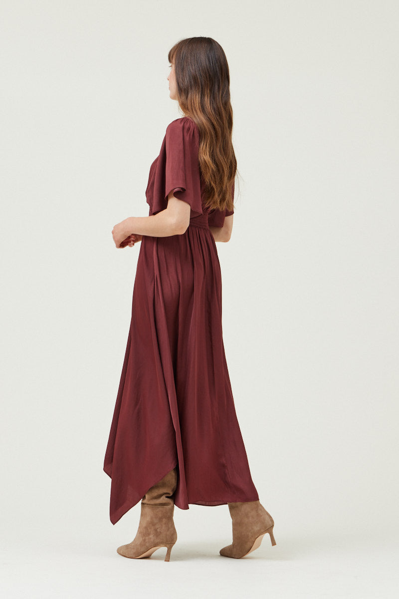 Grade & Gather Unbalanced Skirt Maxi Dress