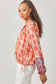 Mystree Border Print Ruffle Top