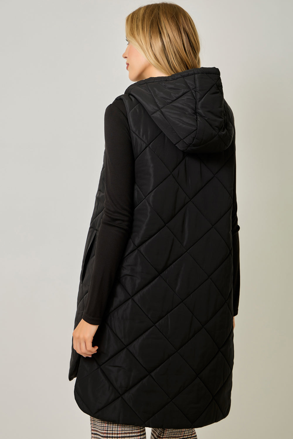 Mystree Quilted Puffer Hoodie Vest