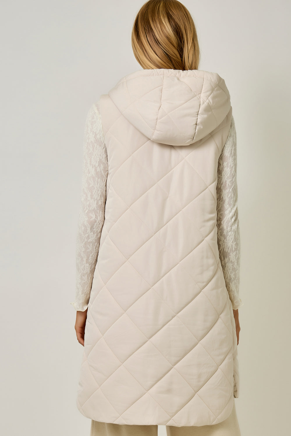 Mystree Quilted Puffer Hoodie Vest