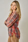 Mystree Softest Mixed Plaid Top