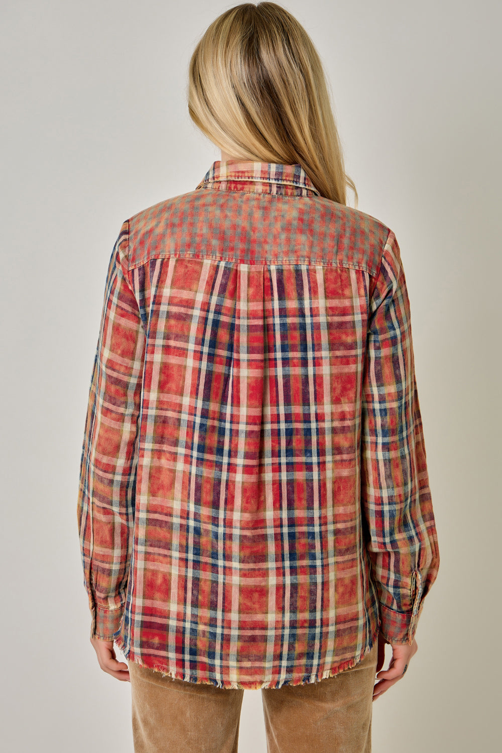 Mystree Softest Mixed Plaid Top