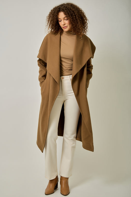 Mystree Lux Collar Long Coat