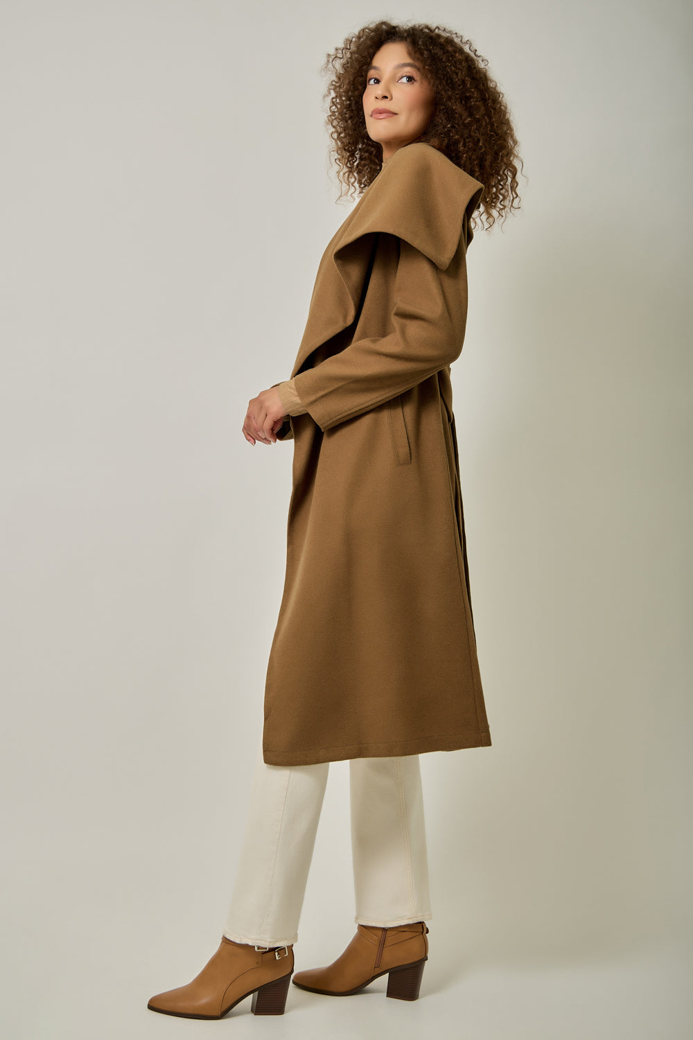 Mystree Lux Collar Long Coat