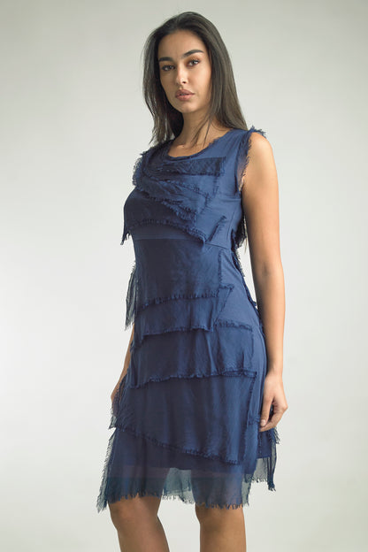 Tempo Paris Tiered Silk Dress