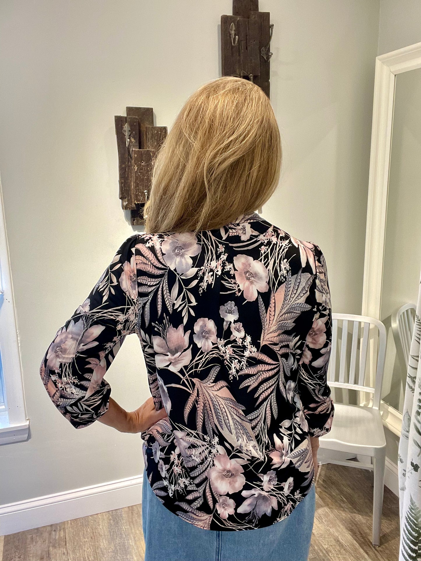 Love 2 Love V Neck Crossover Blouse
