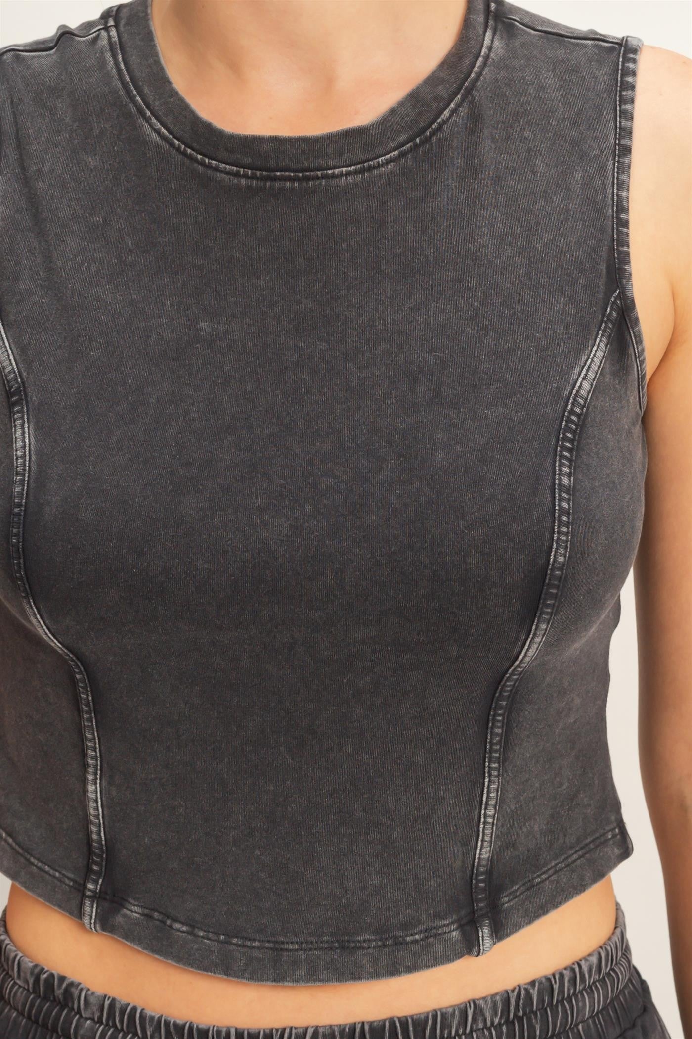 Hyfve Mineral Washed Wide Leg Pants