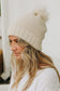 Pom Hat With Faux Sherpa Lining