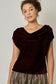 Mystree Velvety Drape Neck Top