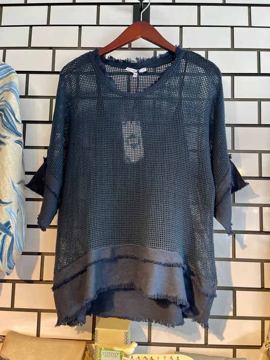 Tempo Paris Cotton Mesh Top w/ Cami