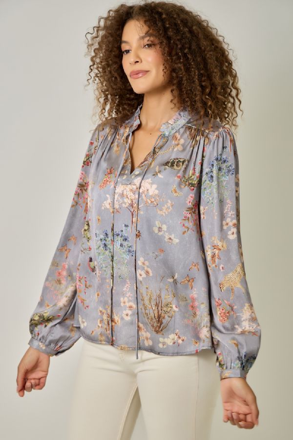 Mystree Silky Nature Print Top