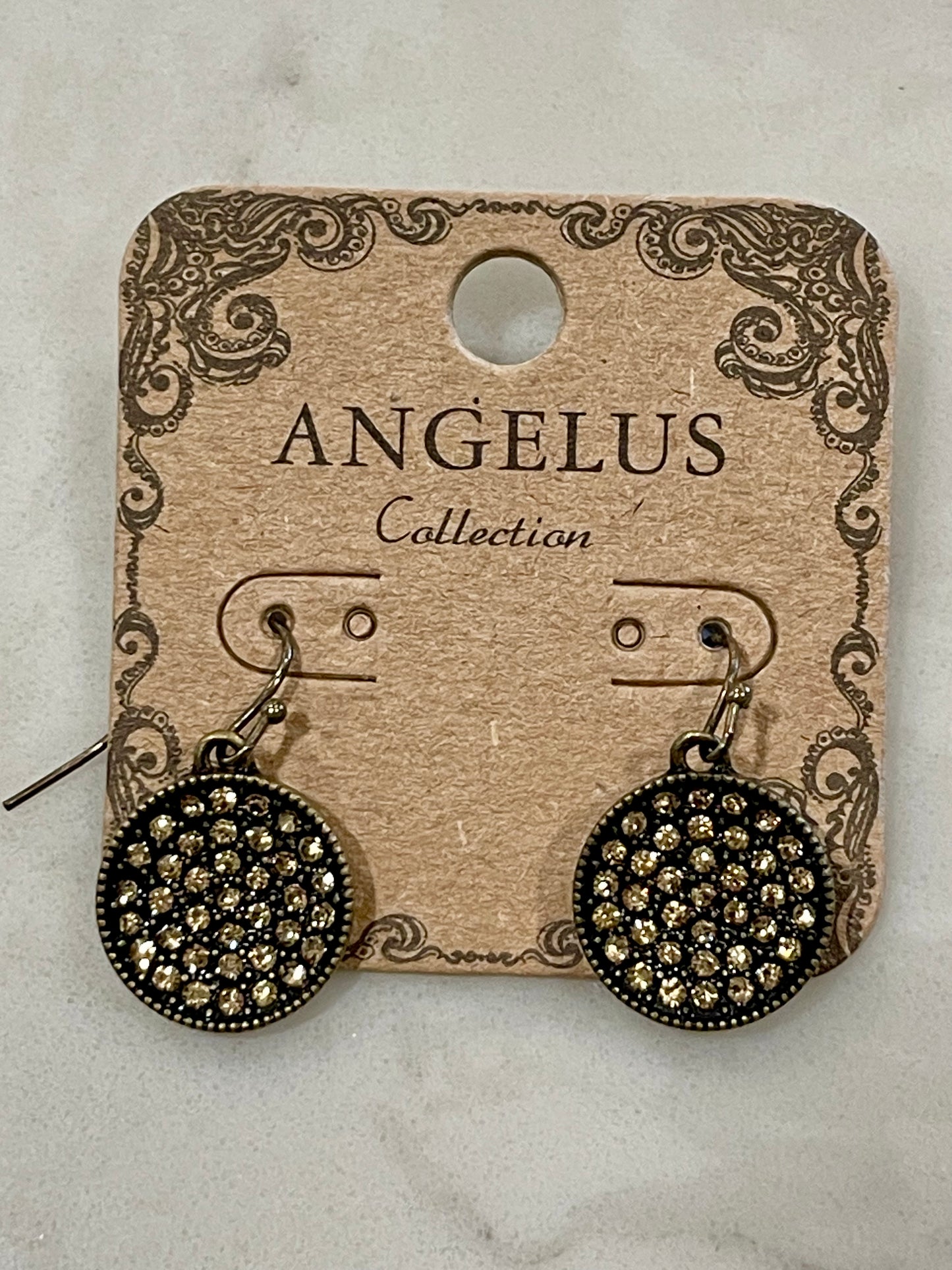 Pave Crystal Circle Earrings
