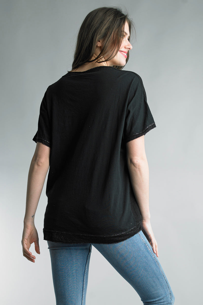 Tempo Paris Relaxed Windchime Linen Top
