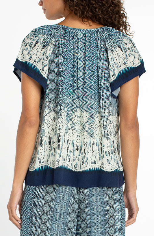 Liverpool Nomad Ikat Print Top