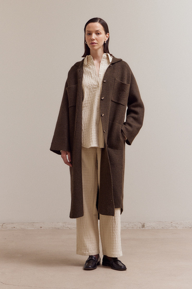 Grade & Gather Hidden Button Knit Jacket