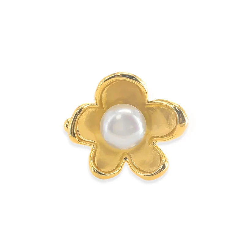 Genuine Pearl Flower Ring