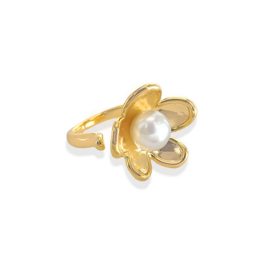 Genuine Pearl Flower Ring