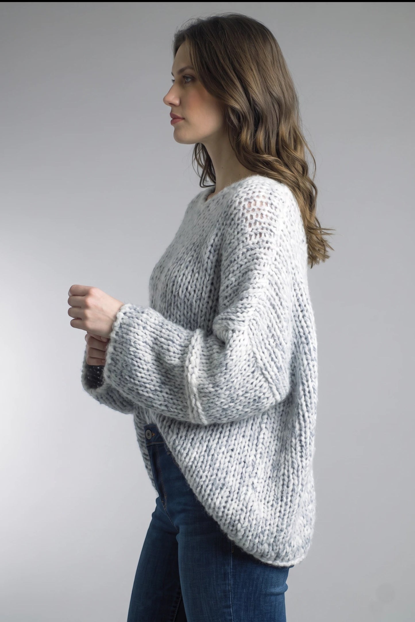 Tempo Paris Cozy Knit Hi Lo Sweater
