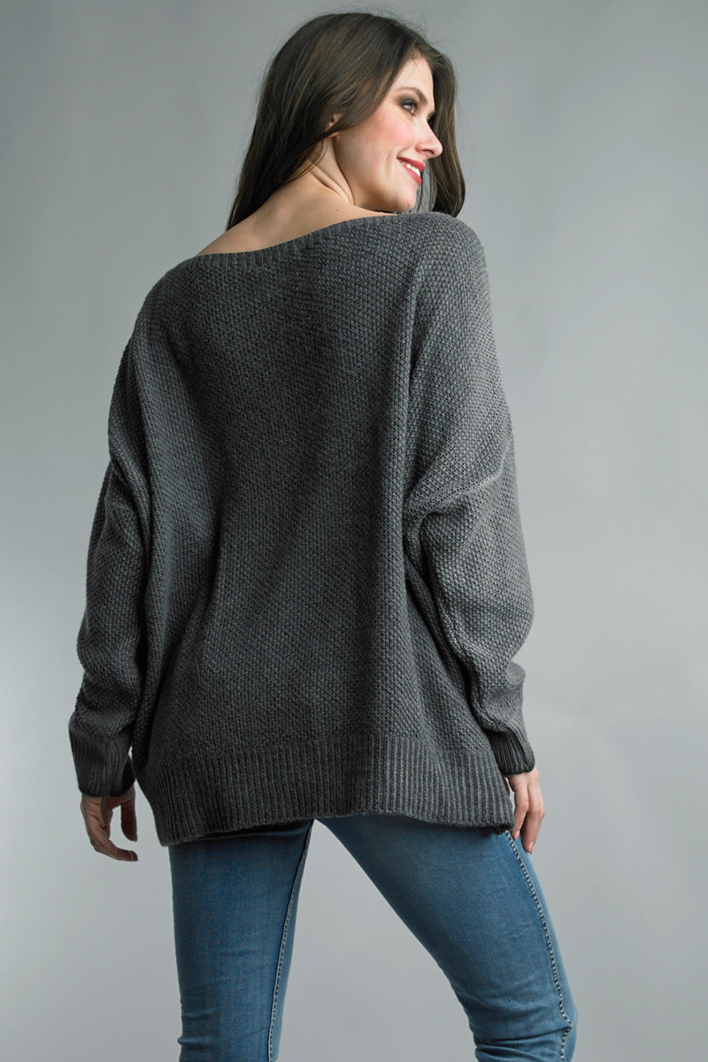 Tempo Paris Cozy V Neck Sweater