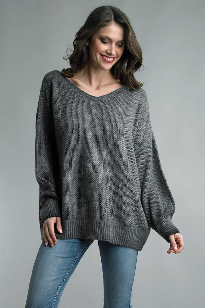 Tempo Paris Cozy V Neck Sweater