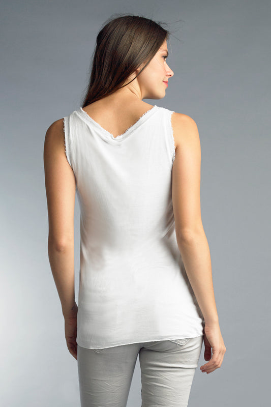 Tempo Paris Sleeveless Linen Top