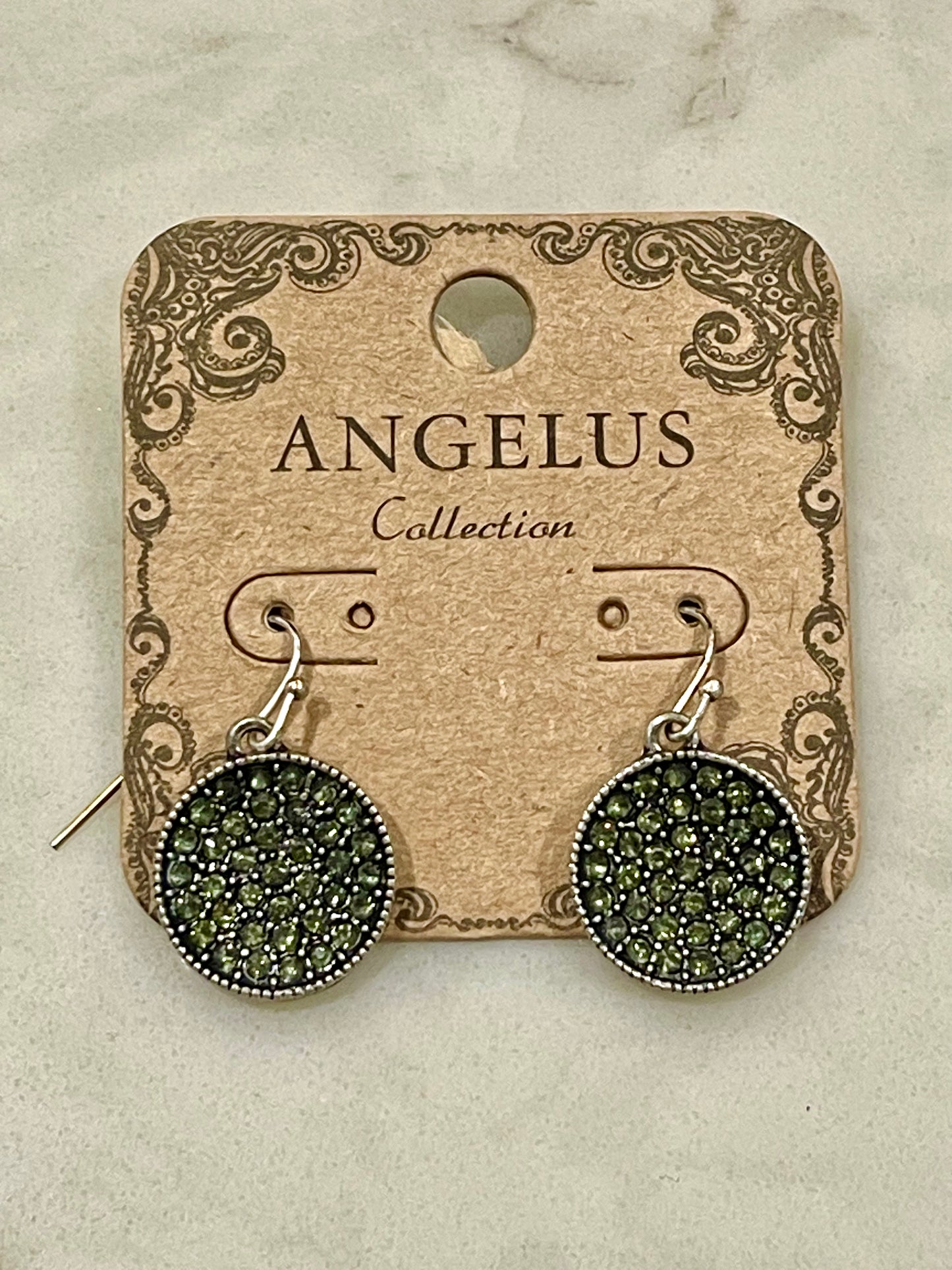 Pave Crystal Circle Earrings