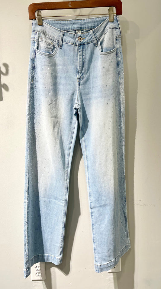 Tempo Paris Wide Leg Sparkle Denim
