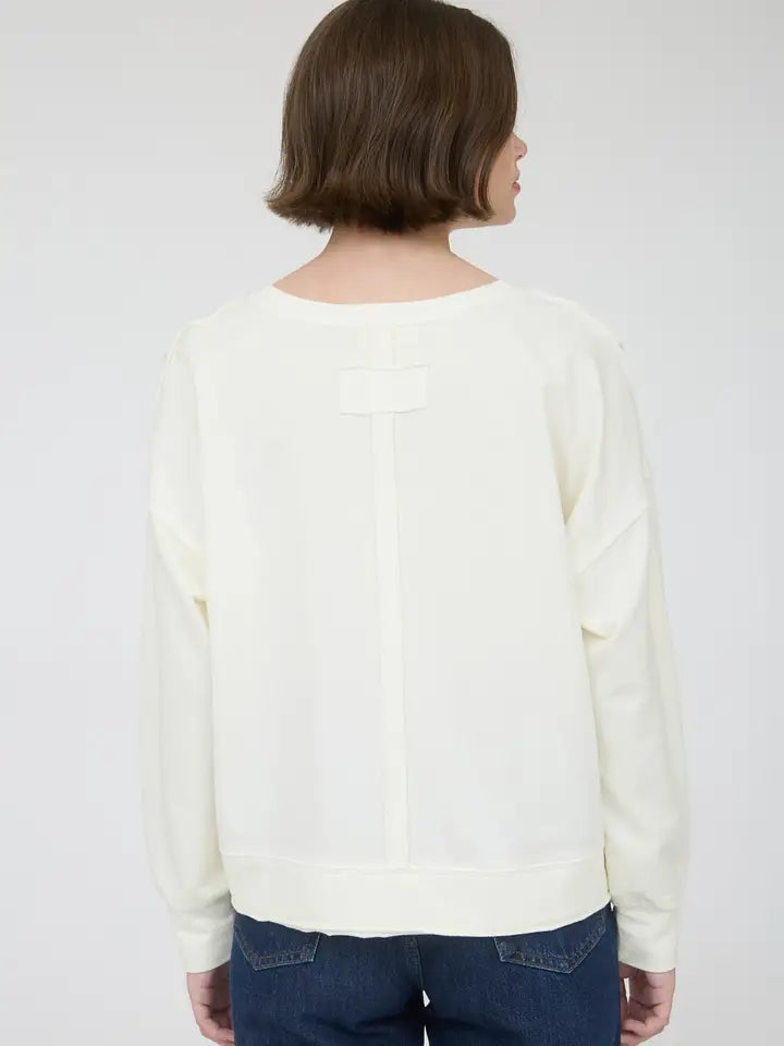 Blu Pepper Washed Exposed Seam Top