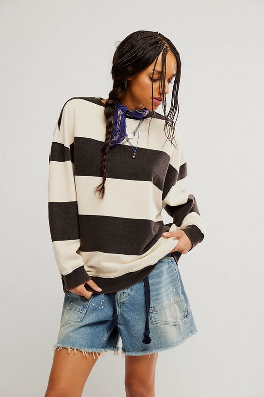 Free People Classic Stripe Crew Top