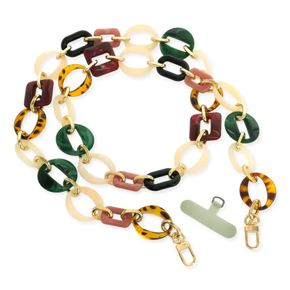 Lux Resin & Gold Phone Chain / Necklace