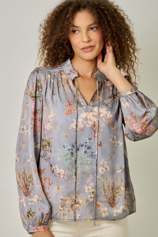 Mystree Silky Nature Print Top