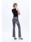 Bayeas Wide Leg Flair Charcoal Jeans