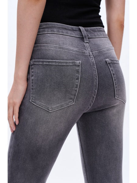 Bayeas Wide Leg Flair Charcoal Jeans