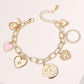 Love Multi Crystal Charm Bracelet