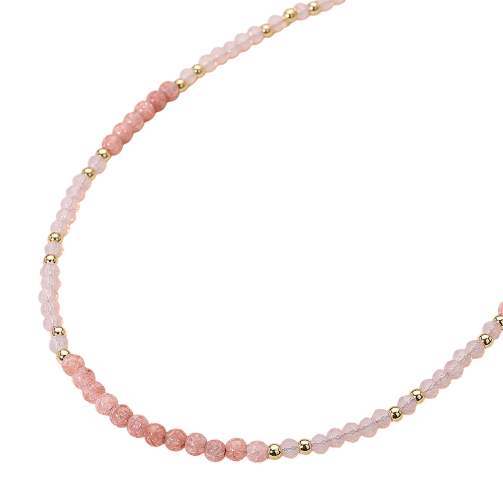 Natural Faceted Stone Choker Necklace