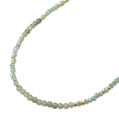 Natural Faceted Stone Choker Necklace