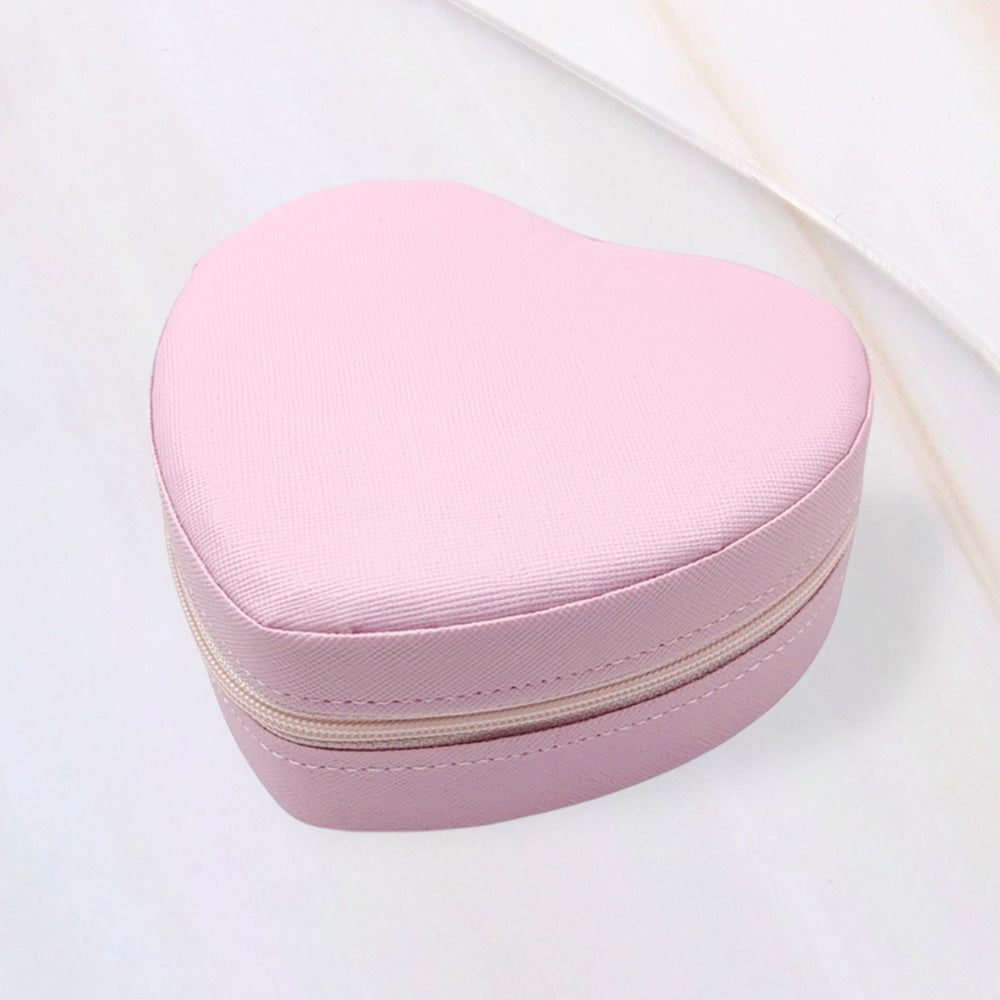 Faux Leather Heart Jewelry Box