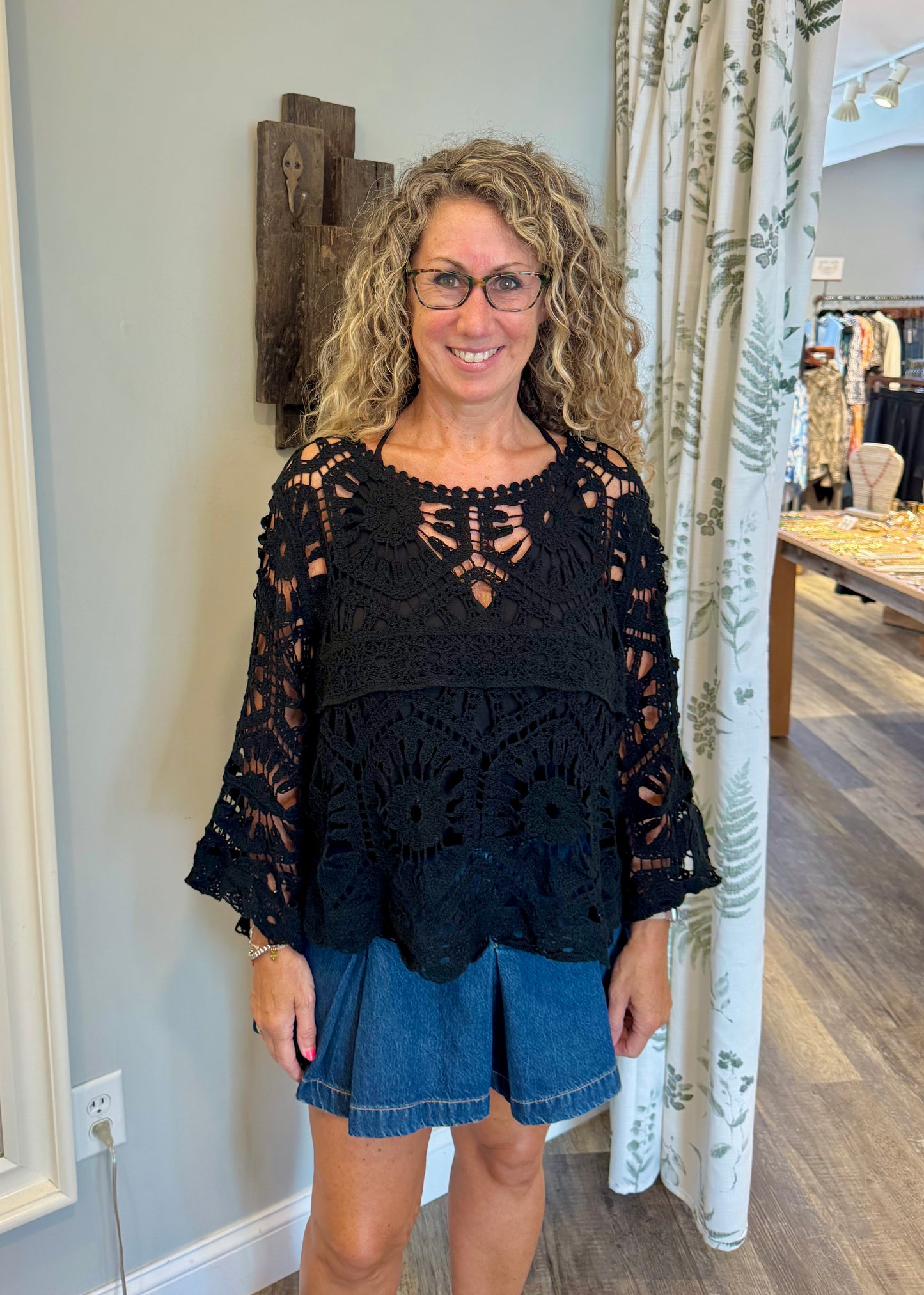 POL Crochet Love Top