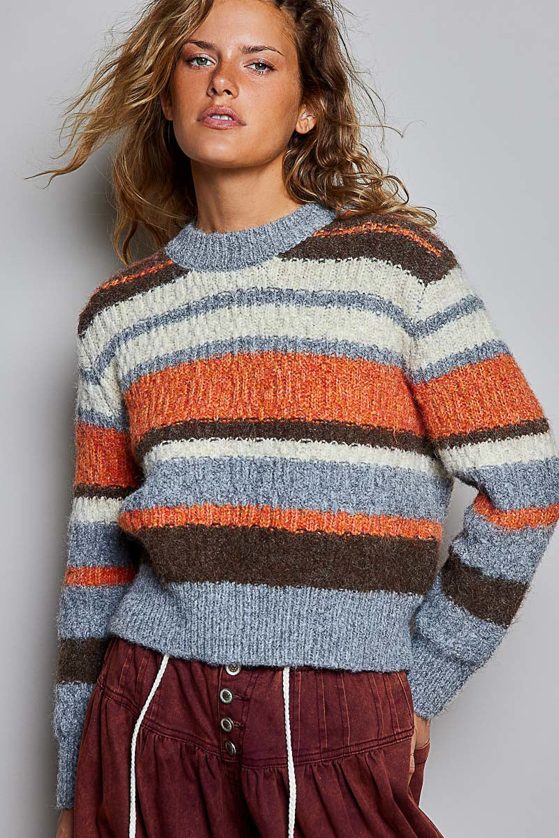 POL Super Striped Yummy Sweater
