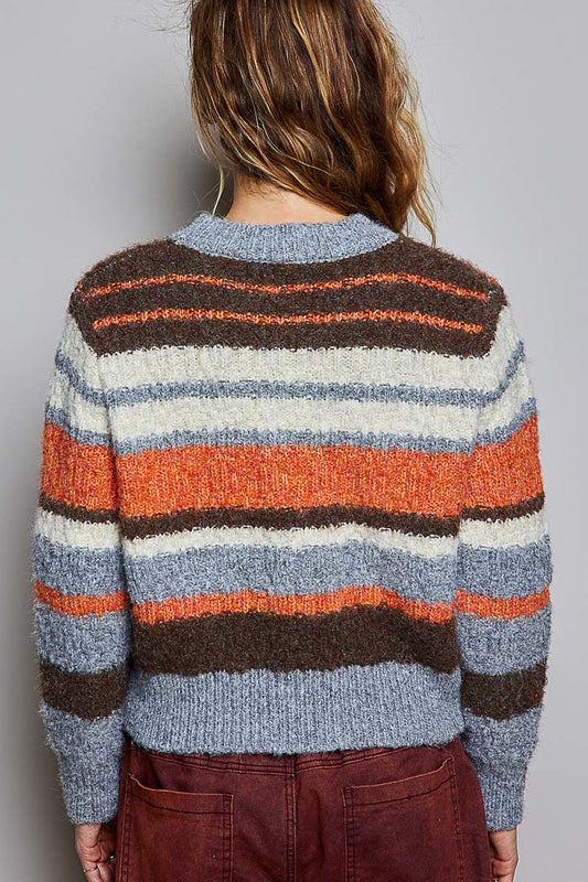 POL Super Striped Yummy Sweater