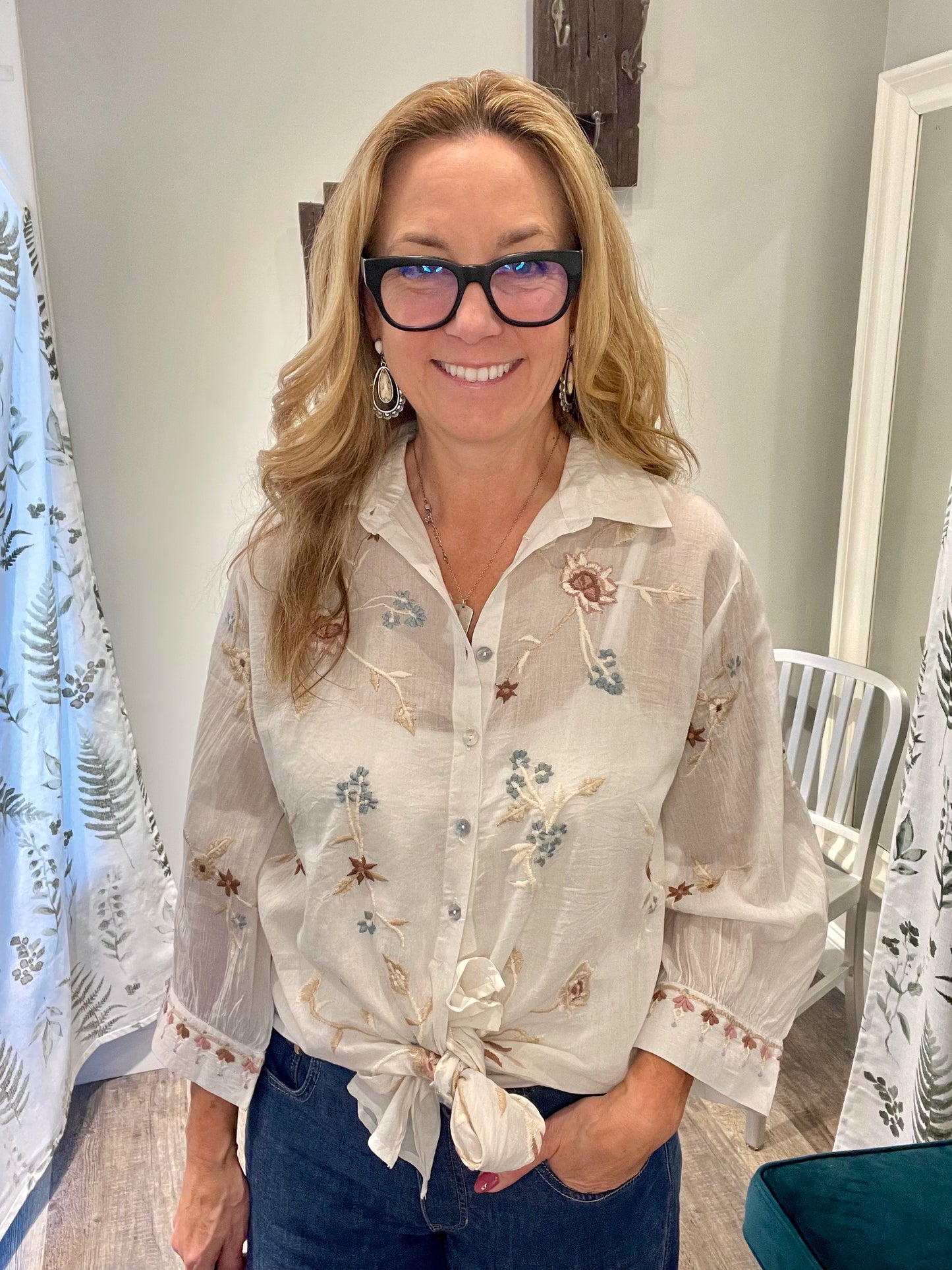 Kyla Seo Floral Gia Blouse